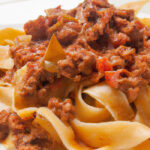 Fettuccine al ragù di capriolo