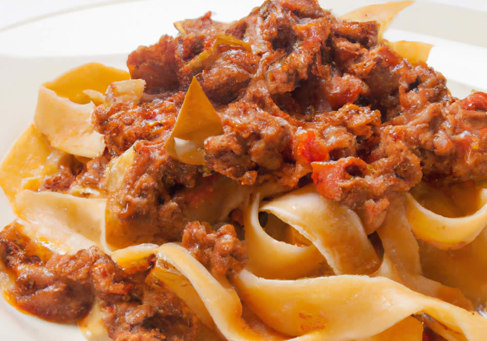 Fettuccine al Ragù di Capriolo Fettuccine al ragù di capriolo