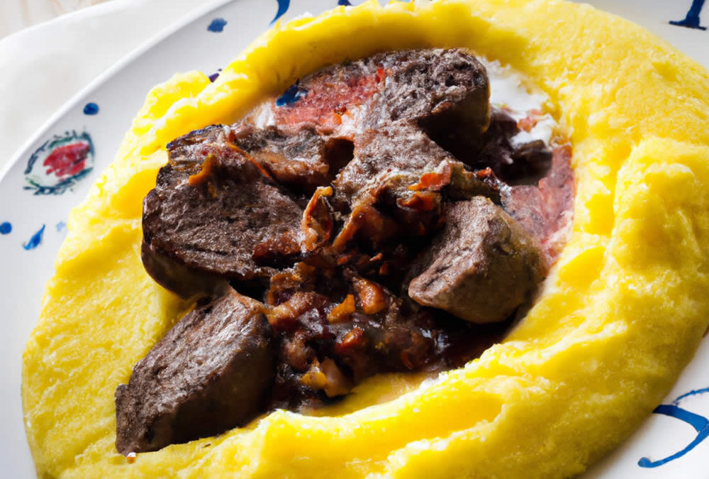 Spezzatino di capriolo con polenta