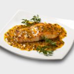 Salmone con salsa al frutto della passione per diabetici