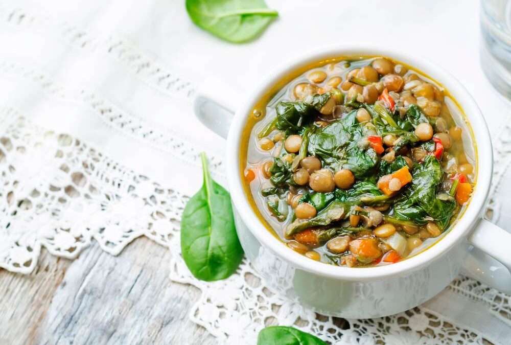 Zuppa di Lenticchie e Spinaci per diabetici